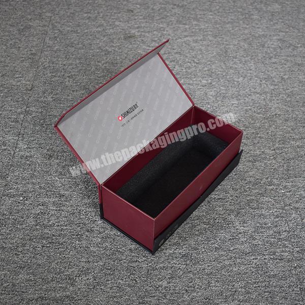 Flip top magnet closure gift boxes with foam insert for device