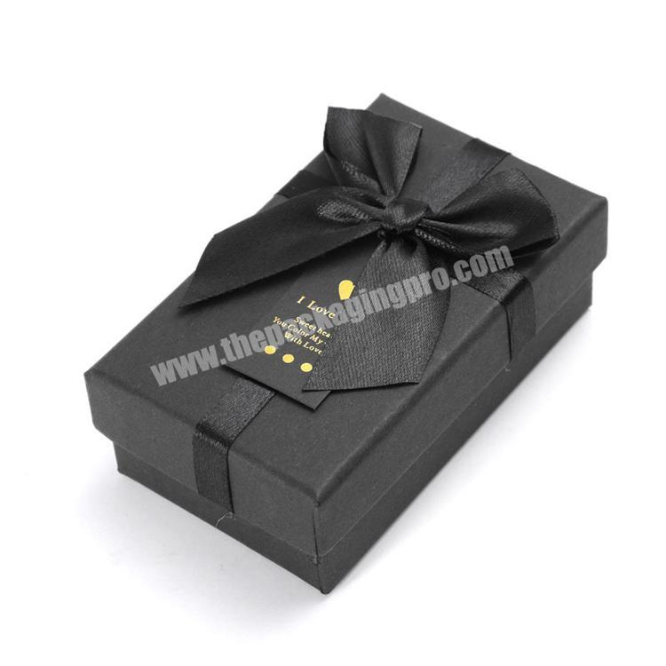 FocusBox Custom 2 Pieces Paperboard Lid and Base Lipstick Packaging Gift Box with Ribbon Bow