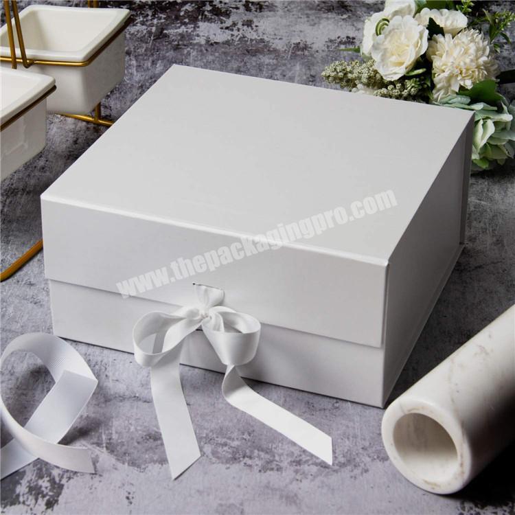 Foldable custom make your own logo cardboard hard black white color packaging gift box