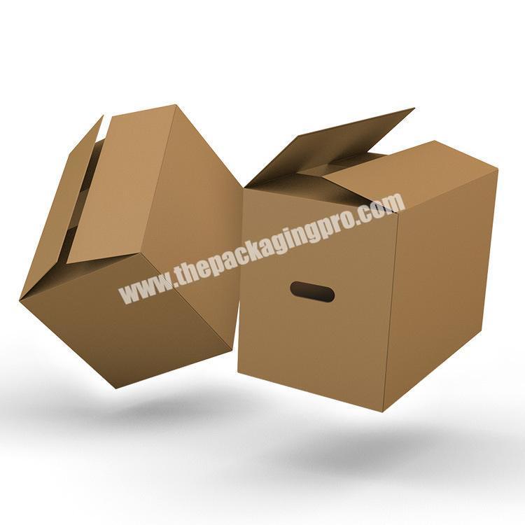 Foldable high quality Corrugated cardboard shipping carton packaging boxes Custom Logo Corrugated Moving Supplies Boxes