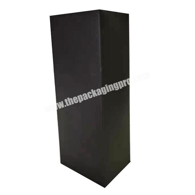 Recycle foldable stand up full color black matte kraft paper corrugated box
