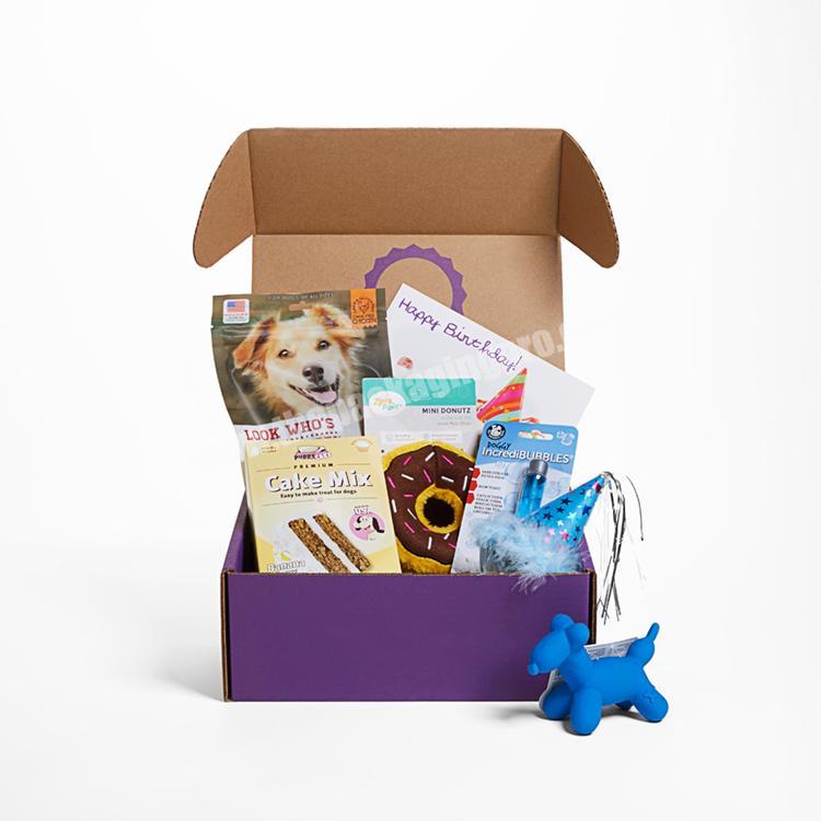 Food toys storage cardboard box dog litter boxes custom design food grade Ero-friendly craft paper craft box