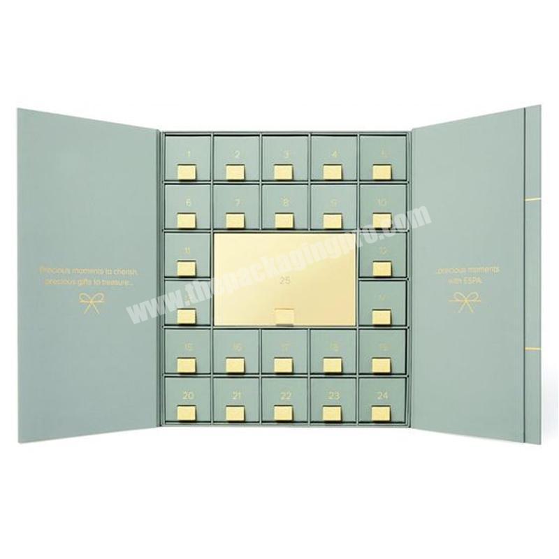 For Biscuit advent countdown calendar gift box design christmas advent calendar packaging box christmas advent calendar box