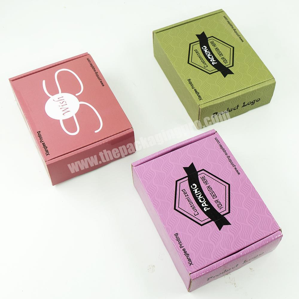 Free Design printed beauty logo corrugated packaging boxes Custom headband cosmetic mailer packaging box