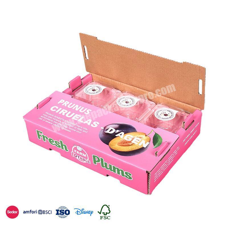 Free Sample Factory Pink Cozy Design Double Side Flap with Snaps pallet boxes for fruits and vegetables