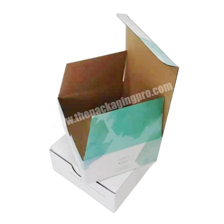 Free design cardboard perfume packaging corrugated paper boxes with auto lock bottom