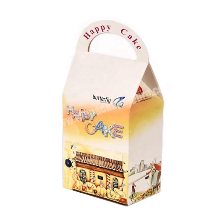 Free sample paper boxes cup cake box custom logo printed paper gift box with handle