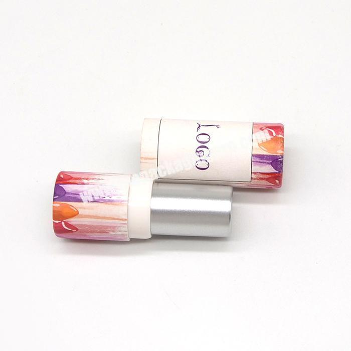 Full Colors Paper Cosmetics Lipstick Luxury Custom Printed Lip Gloss Packaging Tube