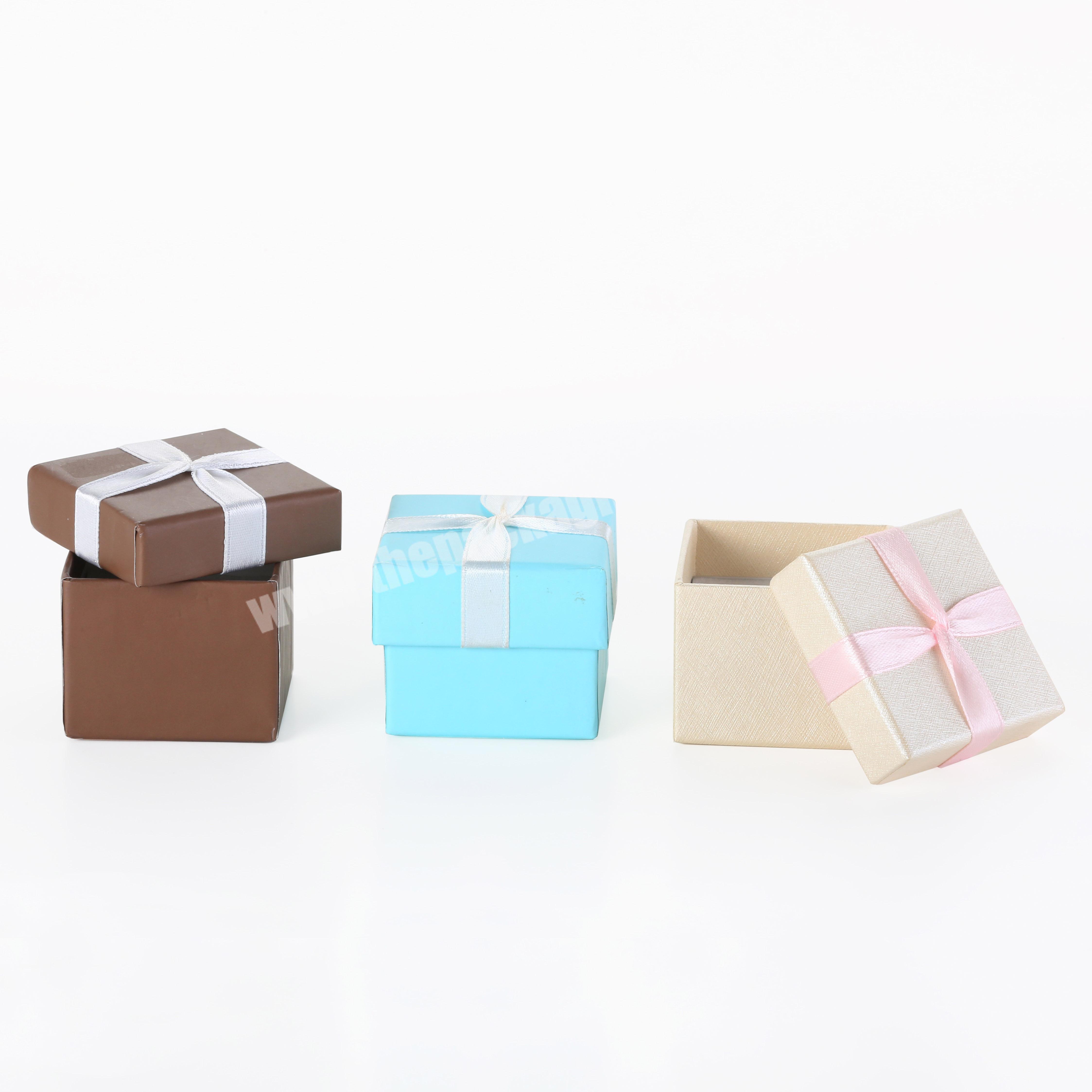 Gift rigid box with lid and bottom gift box with ribbon rigid box made of special paper