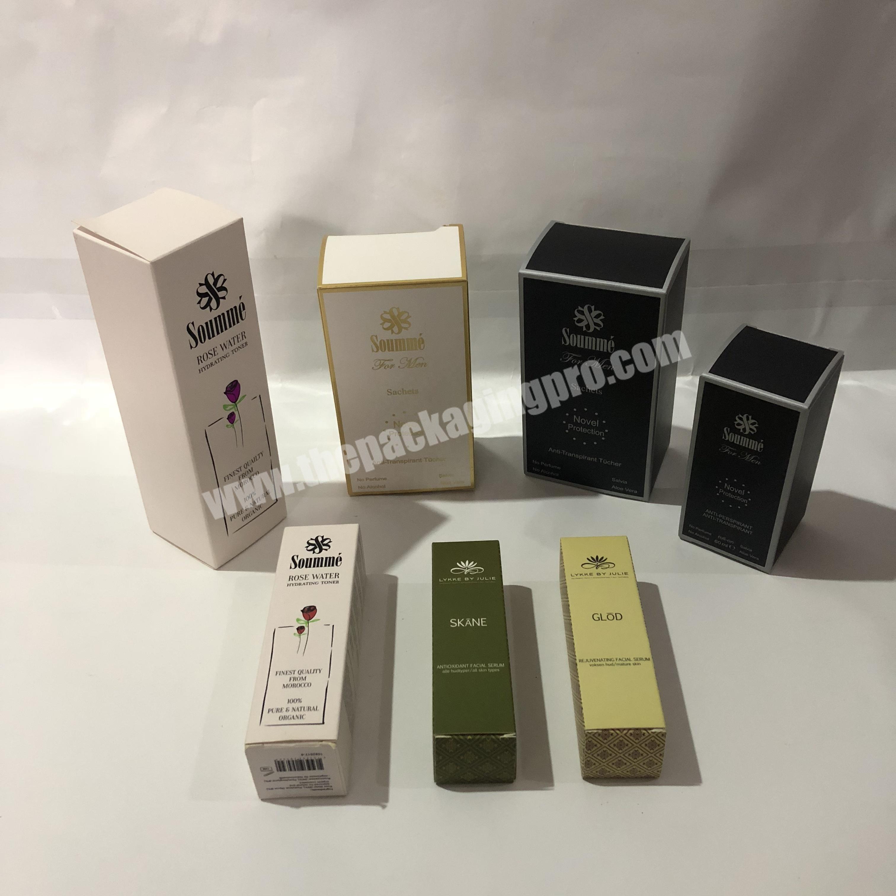 Gold edge design perfume bottle packing boxes