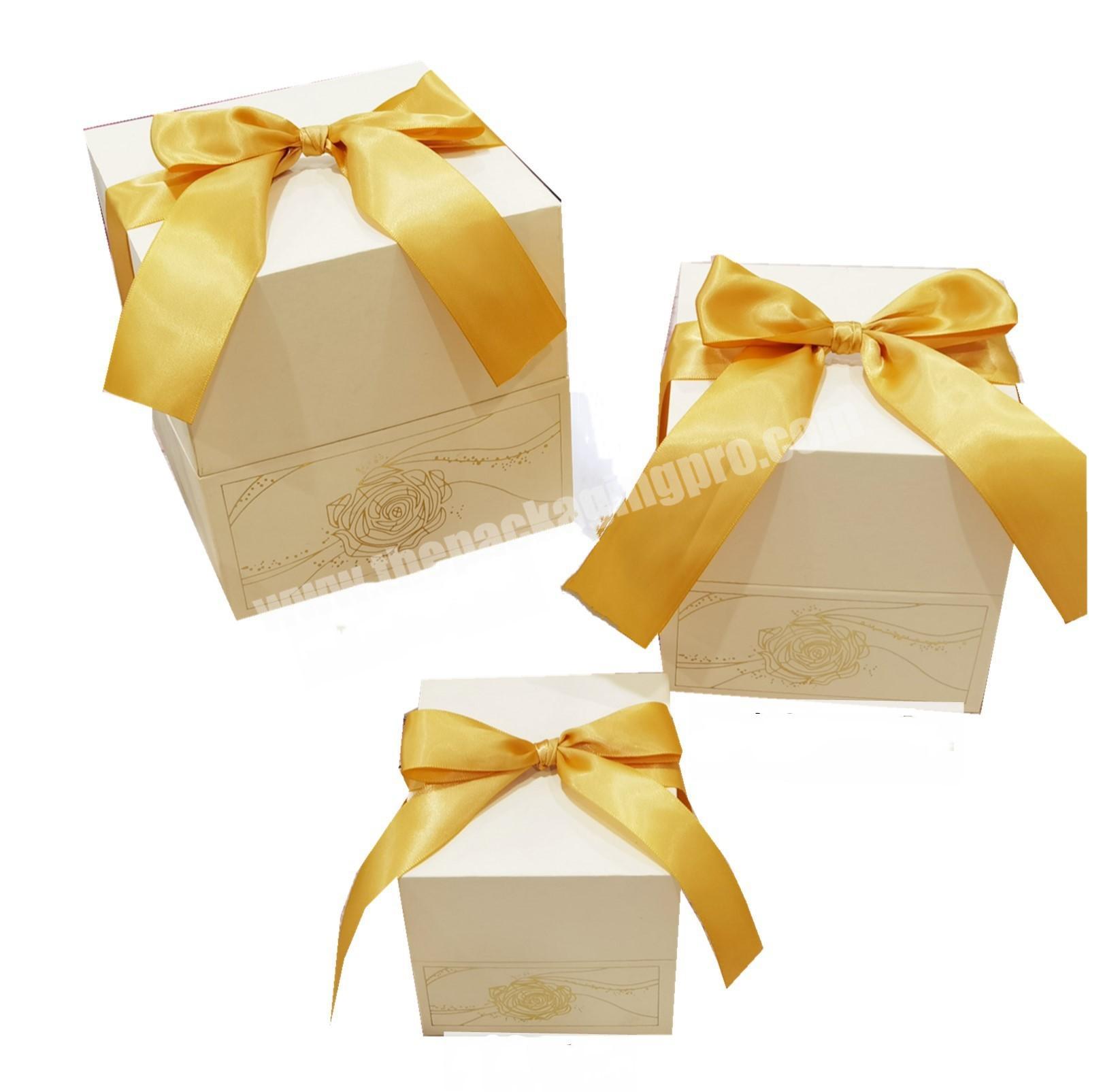 Good Quality And Price Of Square Ribbon Box Wedding Gift Box Packaging Gift Boxes