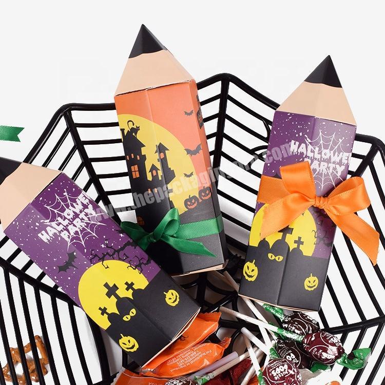 Halloween cartoon pencil candy gift box children's funny packaging color printing packaging box