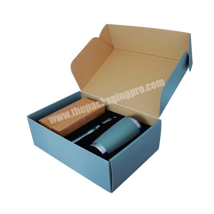 Hard corrugated drinkware glass jar cup bottle gift mailer box custom packaging with foam protection