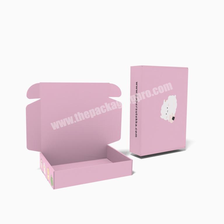 Hat box Manufacturer customized printed pink mailer box Durable apparel packaging boxes for hat bulk