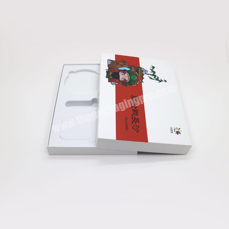 High End Custom Design Hard Paperboard Electronics Packaging Matte White Paper Box with EVA Insert