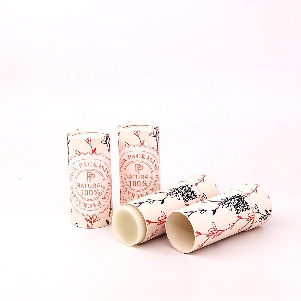 High Quality Cardboard Deodorant Lip Balm Lip gloss Containers Push Up Paper Tube