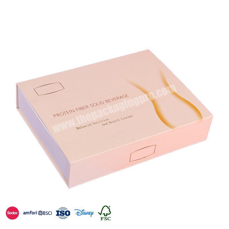 High Quality Cheap Price Pink personalized minimalist design with simple icons luxury cosmetic paper box