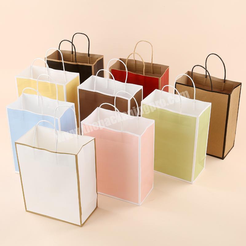 High Quality FSC Certified Green Kraft Paper Bag Suppliers Kraft Paper Bag Colorful Gift Kraft Paper Bag