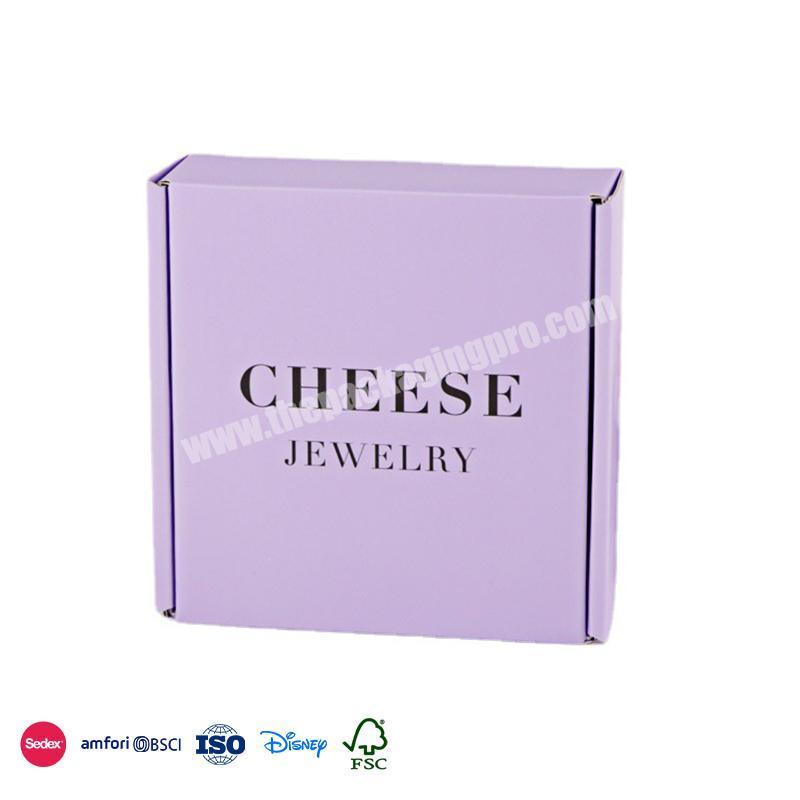High Quality Good Selling Purple romantic color double-layer design on both sides box packaging jewelry