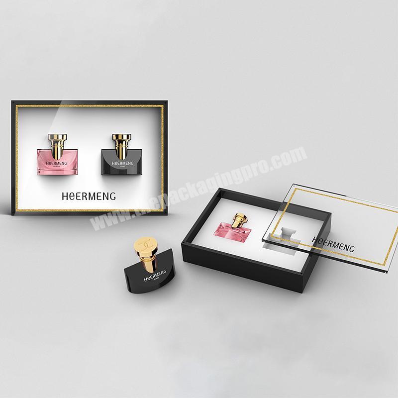 Custom Luxury Clear PVC Window Packaging Box Perfume Cosmetics Gift Skincare Display Box