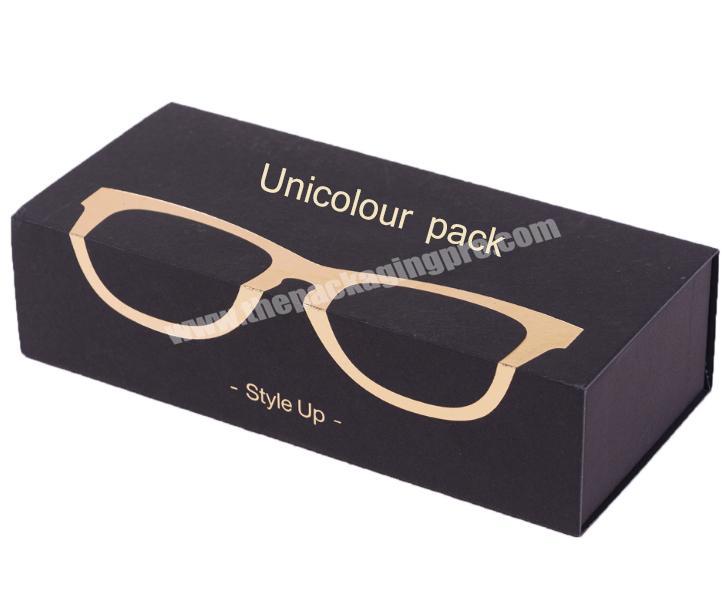 High Quality Recycling Disposable Cardboard Black paper sunglasses drawer box