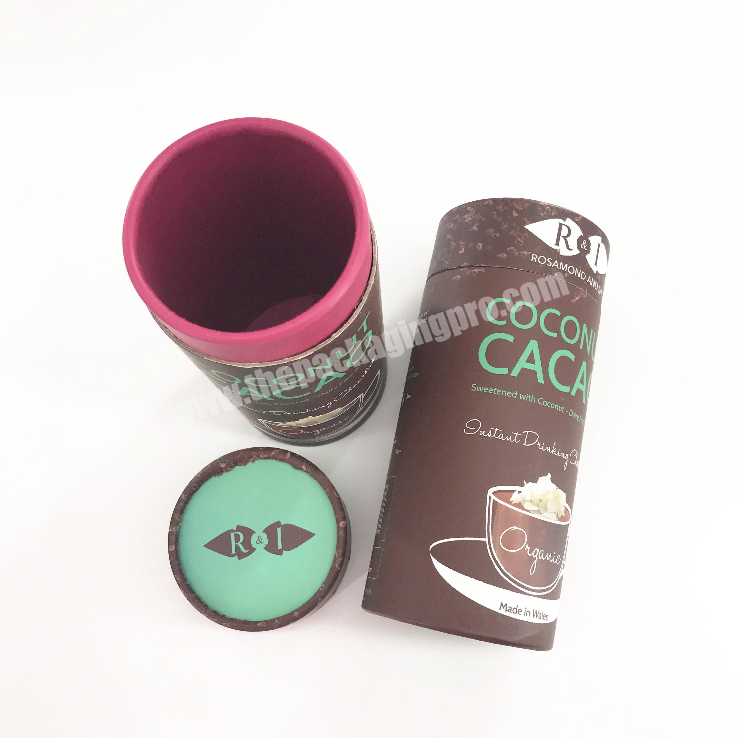 High Quality Round coffee Packaging Box Kraft Paper Tube Packaging Wholesale Tea Biodegradable Cardboard Paper Tube For Food