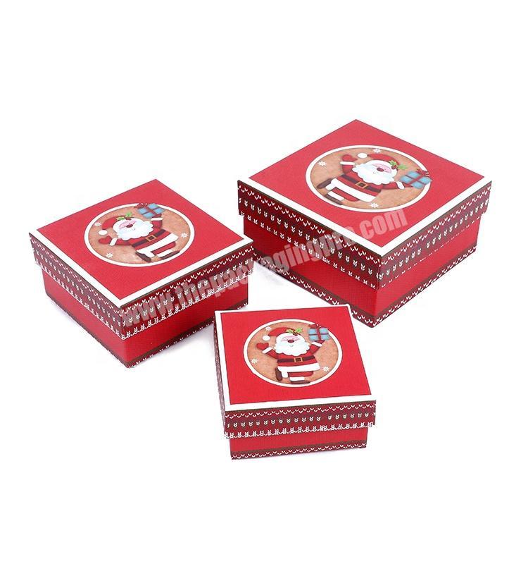High Quality Various Specifications Custom Santa Rigid Christmas Eve Lid And Base  Cardboard Gift Box
