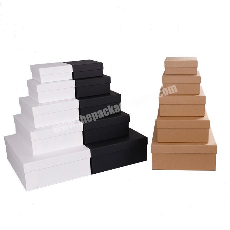 High Quality White Black Fashion Lid Jewelry Packaging Gift Box Custom Logo Kraft Paper Lid Base Jewellery Packaging Box