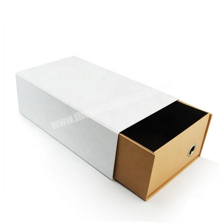 High-end Custom Design Logo Foldable Cardboard Drawer Box for Shoes Packaging Premium Packaging Recycled