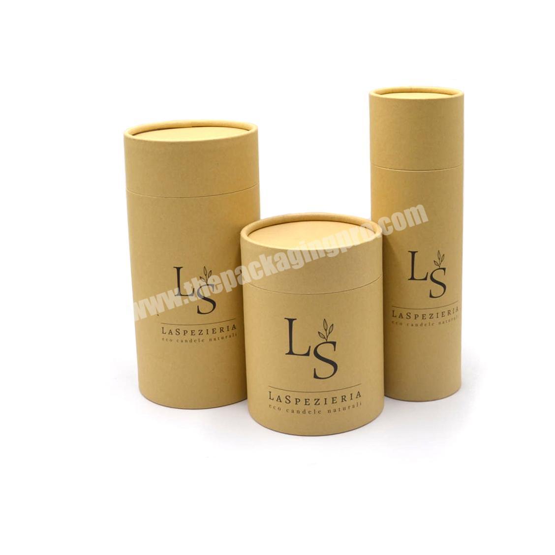 100% Recycled round food grade cylinder cardboard paper custom coffee tea packaging paper tube