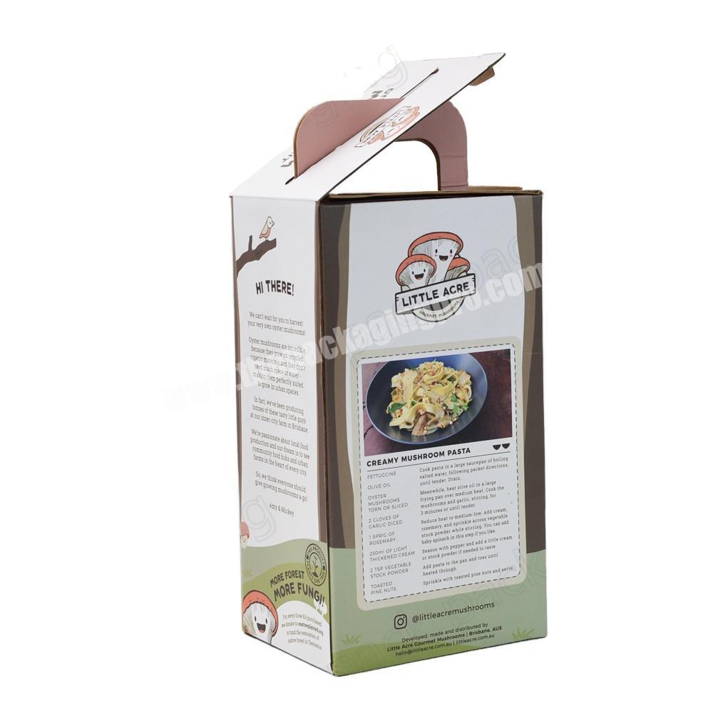 High quality Oyster Mushroom Growing Kit corrugated paper Boxes packaging cardboard paper box with custom printing