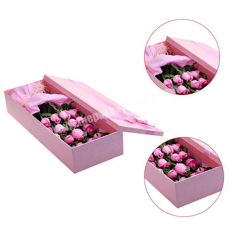 High quality cardboard gift paper box recycled flower packaging box