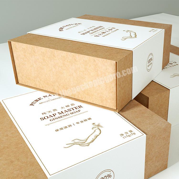 High quality craft paper soap packaging with window