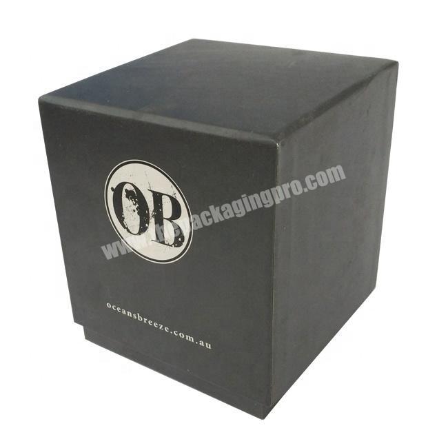 High quality custom logo luxury cardboard black square packaging gift box