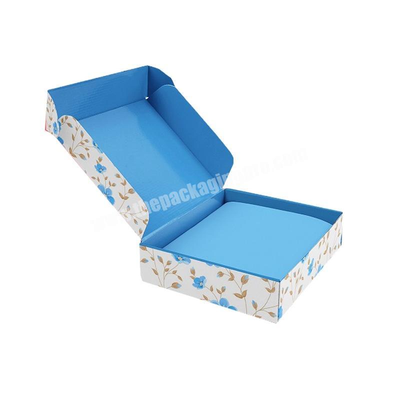 High quality custom logo manufacturer blue folding boxes packaging custom mailer boxes hard clothes packaging boxes custom logo