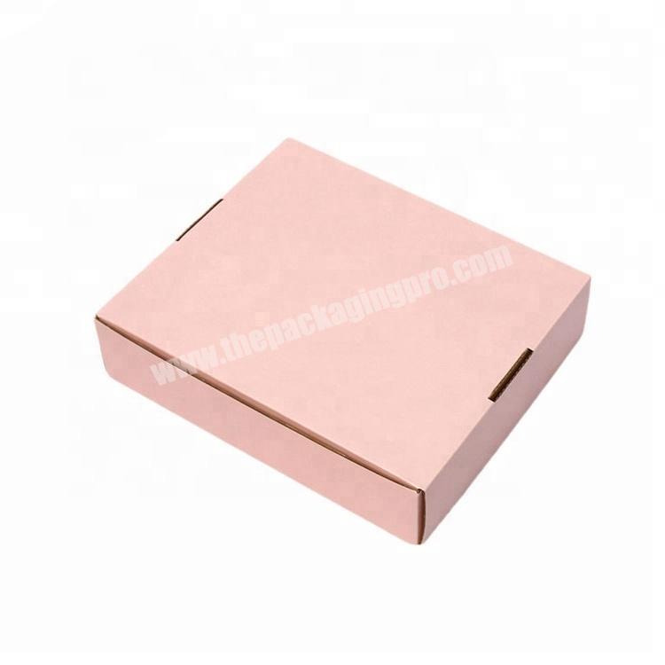 High quality customized  printed logo  pink color paper corrugated mailer box for packaging