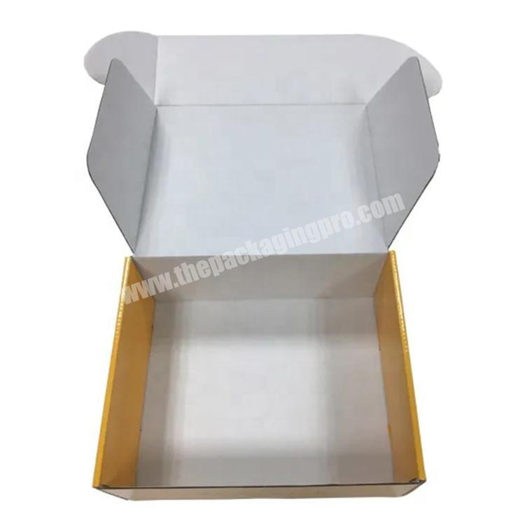 High quality customized  yellow color printed box paper corrugated mailer box for packaging factory