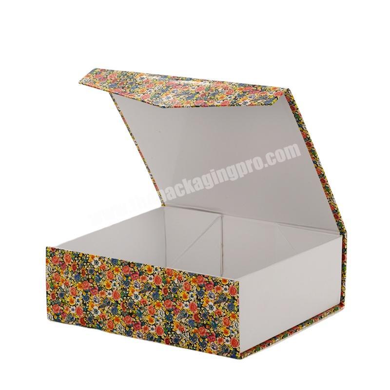 High quality luxury fold flat gift box waterproof boxes paper collapsible gift boxes with magnetic closure