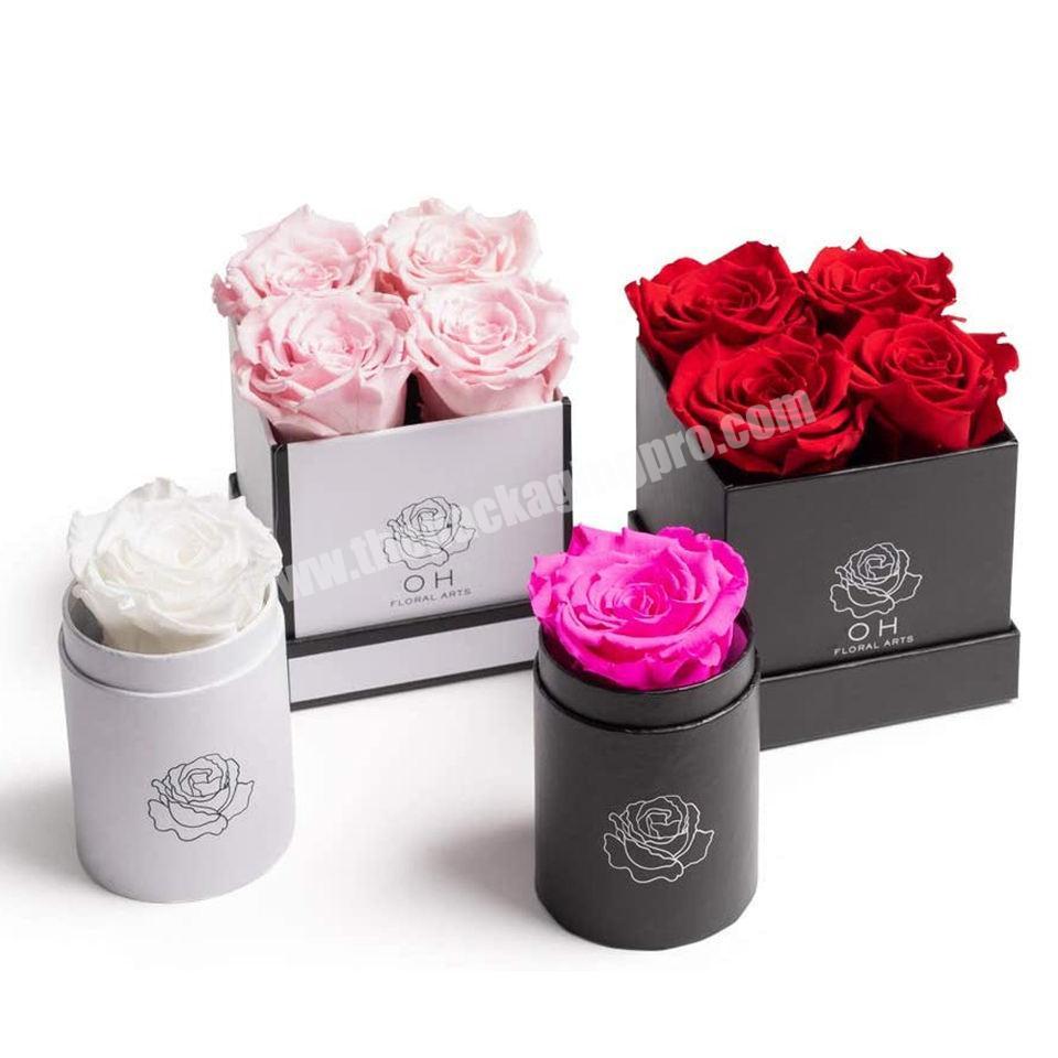 Hot Sale Customized Paper Eternal Flowers Christmas Gift Packaging Box Wedding Flower Display Box For Flowers And Chocolates