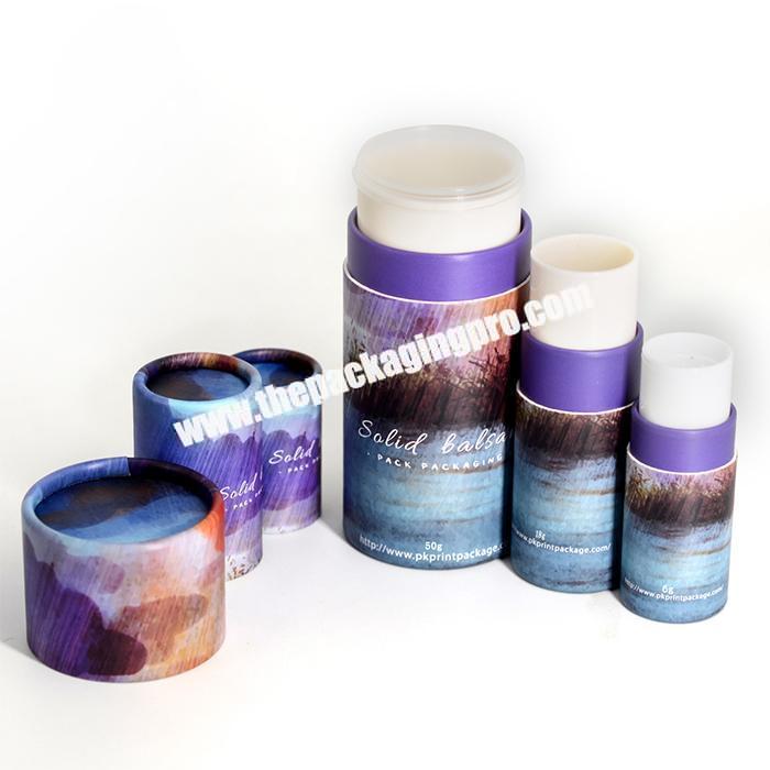 Hot Sale Organic Deodorant Lip Balm Empty Containers Twist Up Paper Tube Packaging