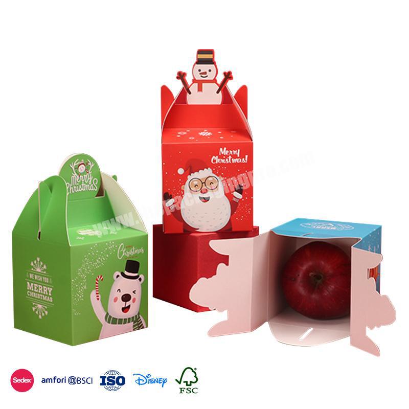 Hot Sale Professional Lower Price Irregular design cartoon pattern rainbow color Christmas gift box