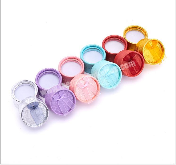 Hot Sale Ring Paper Jewelry Packaging Box Paper Small Round Gift Box with Lid for Jewelry