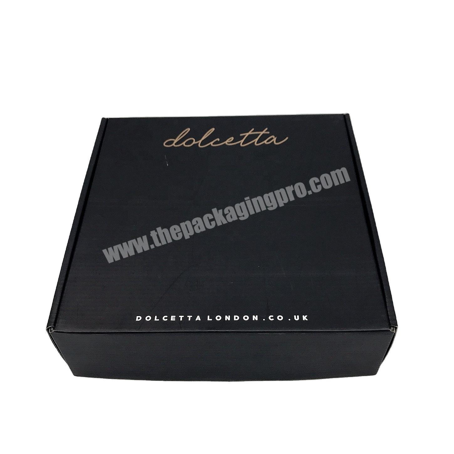 Hot-sale  luxury customized corrugated paper black gift mailer shipping  box