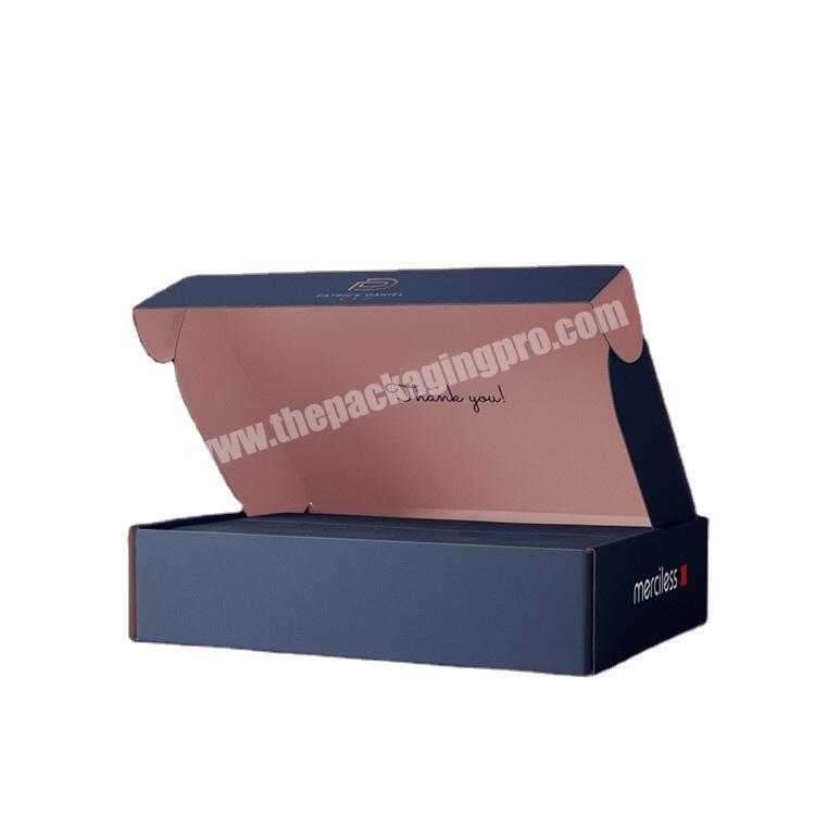 Hot selling custom color printing corrugated gift cosmetic paper flat shipping box with insert