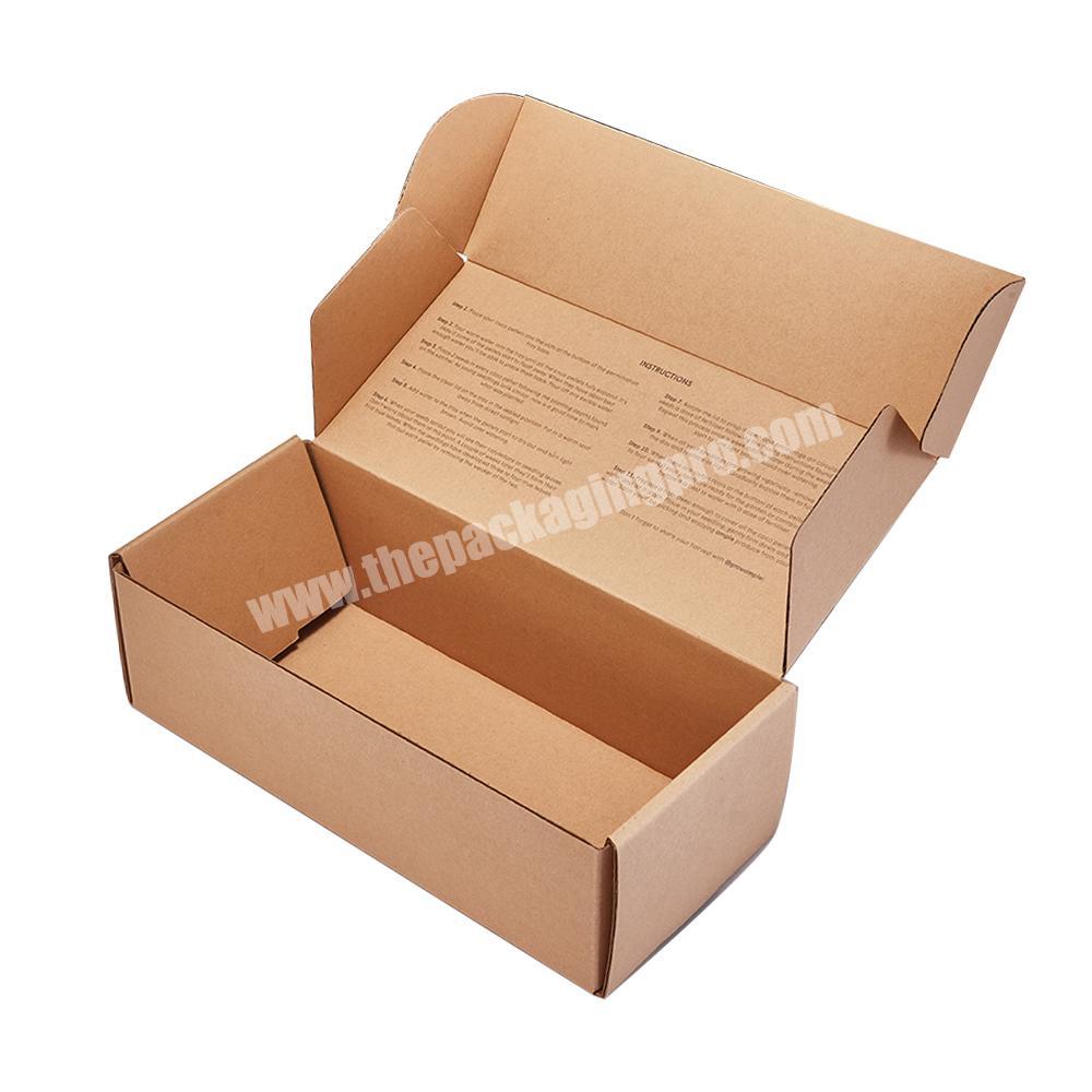 Hot selling wholesale brown kraft folding clothing shipping packaging box custom corrugated mailer boxes