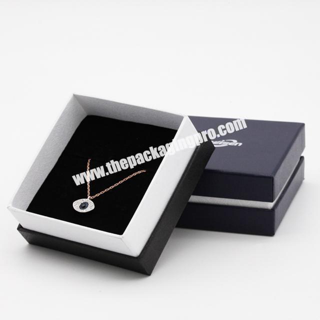 Inmeisen Fine Black Jewelry Box Packaging Top and Base Raphe Jewelry Box With Logo