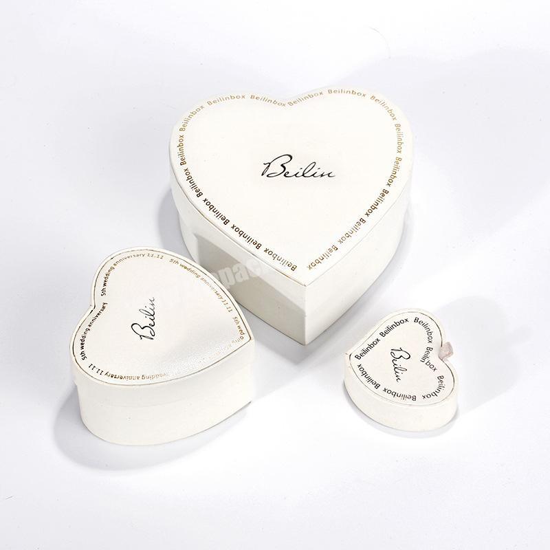 Ins Custom Heart Shaped Jewelry Box Packing Jewelry Box Earring Gift Box