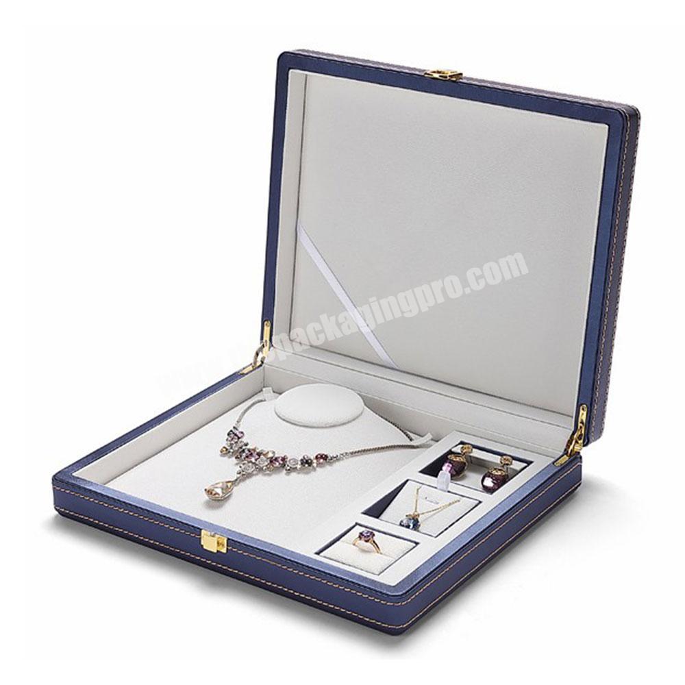 Jewelry Box 2022 New Three Gold Jewelry Ring Earrings Pearl Necklace Display Box Jewelry Storage Box