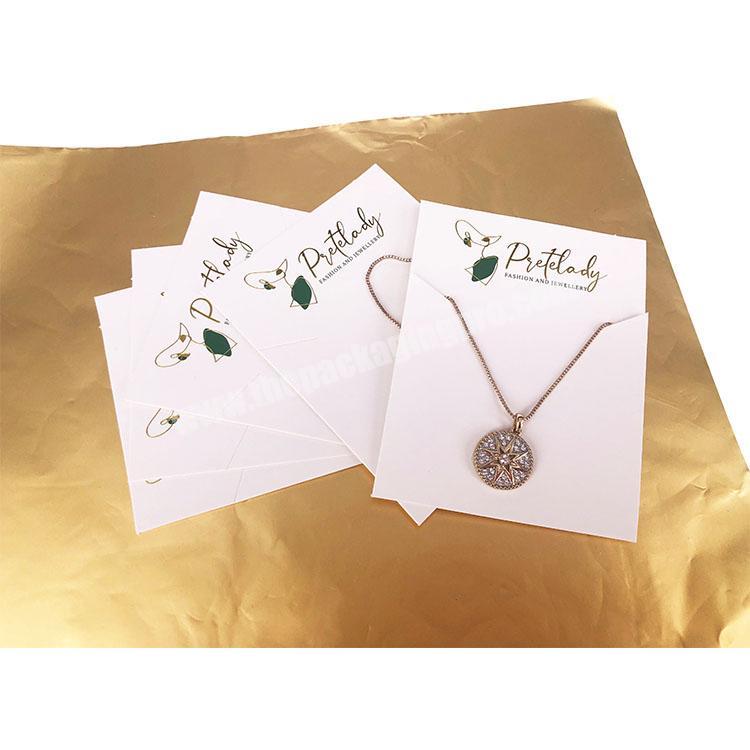 Jewelry custom design earring card necklace card jewelry card custom logo