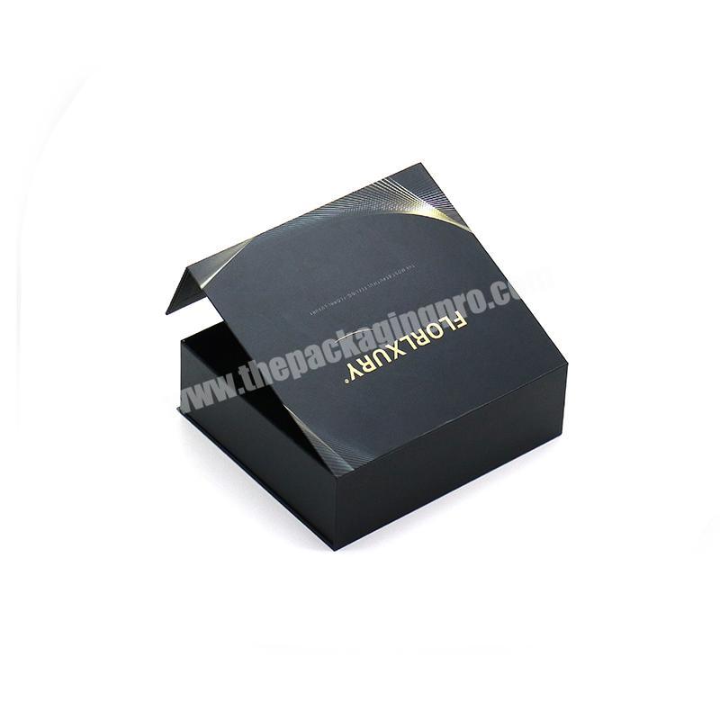 Jialan Factory Direct Wholesale Custom Logo Luxure Classic Black Cardboard Packaging Gift Box Magnetic Closure